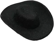 JWQFBC 1/6 Mini Cowboy Hat, Action Figure Accessory, Collectible, Crafts, Workmanship, Decorative Miniature Western Hat for Family, Black
