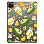 iPad Pro 11-inch (3rd/4th gen) iPad Impact Case Cute Corgi Banana and Avocado - Anime Dog with Fruits - Cartoon Animals with Foods