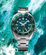 Seiko Prospex GMT Sea Solar Green Dial Steel Men's Watch SFK003J1 (FEDEX 2 DAY)