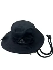 NEW adidas Men's UPF 50 Aeroready 3 Stripe Bucket Hat-Black OSFM