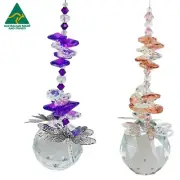 Silver Dragonfly Crystal Suncatcher gift for her, rainbow window suncatchers