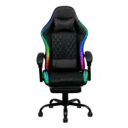 Advwin Gaming Chair 12 RGB LED Massage Chair Black