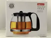 Lilac Glass Teapot W/ Stainless Infuser 5 Cups 1.25 liter Tea Coffee Pot New