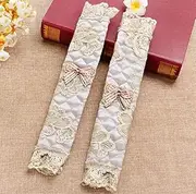 Fridge Door Handles Lace Handle Cover Door Knob Cover Cotton Refrigerator Handle Gloves Home Tool Accessories Double-Door Fridge Door Handle Cover (Color : Silver Grey Long)