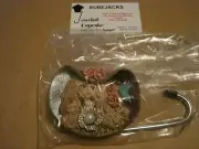 JC Table Counter Bar Top Bag Purse Hook Hanger " cheese lady " COA