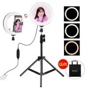 7.9 Mirror Light with Tripod & Usb 3 Modes Dual Colour Curved Ring Light for ...