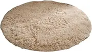 Soft for Fluffy Cozy Accessories Rug Round Nursery Decor Softest Touch Girls Round Pink Rug Teenage Girls Bedroom, Camel