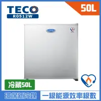 在飛比找Yahoo奇摩購物中心優惠-TECO東元 50L 一級定頻單門電冰箱 R0512W