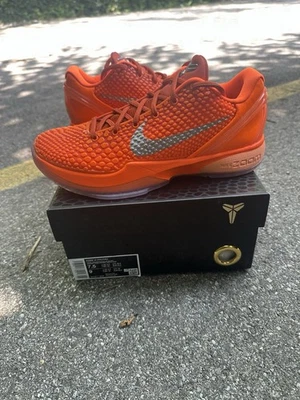 Kobe VI 6 Protro Size 7.5 Total Orange Metallic Silver IH1871-800 Brand New