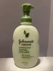 Johnson’s Natural Head To Toe Foaming Baby Wash 98%Natural HTF 9 oz Rare