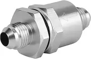 6AN Male Non Return One Way Inline Check Valve Fitting Aluminum Use With Fuels, Oil, Coolant, Air, Diesel, Methanol, Ethanol, And E85 Fuel System -Silver