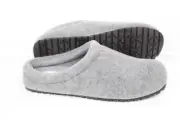 Minnetonka Men's Slippers Art Mule Slip On Light Gray 45334