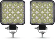 BYBDQKTVEH Car Led Work Light Offroad 4X4 LED Light Bar for Trucks Car Tractor Boat SUV ATV Led 12V 24V Worki Light Compatible with Barra Work Light(2pcs F16)