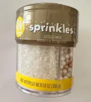 SEALED Wilton Sprinkles Assorted Gold Mix 3.8 oz