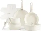 CAROTE 15-Piece Cookware Set: Ceramic, Induction-Compatible, Removable Handle, N