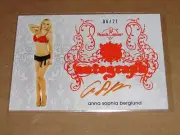 2015 Benchwarmer ANNA SOPHIA BERGLUND #8 Sin City Orange Foil Auto SP/21 PLAYBOY