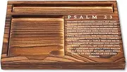 Psalm 23 Sticky Note Holder, The Lord is My Shepherd Scripture Gift, Christian Desk Decor for Men Women, Bible Verse Inspirational Gift for Coworkers, Religious Office Self-Stick Note Holder YCB148