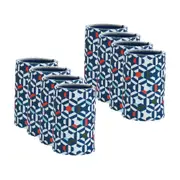 8x Annabel Trends Drink Can Cooler 7x10.5cm Stubby Beverage Sleeve Holder Geo