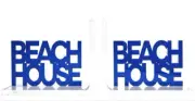 BEACH HOUSE Acrylic Lucite Bookends
