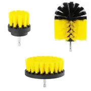 2Set 2/3.5/4 Inch Yellow Electric Drill Scrub Tile Grout Power Scrubber Tub Cleaning Brush