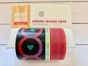 3 Rolls Valentine's Day Washi Tape set papercraft scrapbook planner supply heart