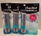 Lot of 3 Chapstick Total Hydration 3-In-1 Lip Care Soothing Oasis Non Tint- Fast