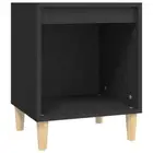 Wooden Bedside Table Drawers Storage Side Lamp Cabinet Bedroom Nightstand Black