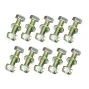 M8 x 30mm Hex Head Bolt by Color Galvanization with Nylon Lock nut and Flat