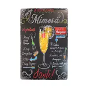 2xtin Sign Mimosa Juice Enjoy Sprint Drink Bar Whisky Rustic Look
