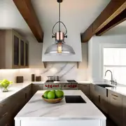 Fumoso Copper Plate Pendant Light w/ Smoke Glass (3 Styles)