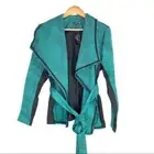 Lane Bryant Belted Tweed Green and Black Blazer Size 14/16