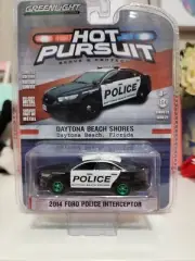 GREENLIGHT Hot Pursuit Daytona Beach Shores Florida 2014 Ford Police Interceptor