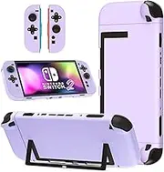 GLDRAM Case Compatible with Nintendo Switch 2 (2025), Durable PC Protective Case + Detachable PC Joycon Cover, Hardshell Shock & Scratch Skin Protector Accessories - Purple