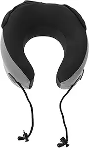 TOPPERFUN Neck Pillow with Hood Memory Foam U Shaped Travel Neck Support for Airplane Office Home Portable Compact Design for Comfortable Sleep Long Flights