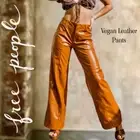 Free People Star-Crossed Lovers Straight Leg Vegan Leather Pants NWT/Size 10