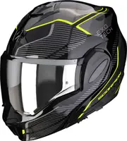 Scorpion EXO-Tech Evo Animo, modular helmet , color: Black/Grey/Neon-Yellow , size: XL