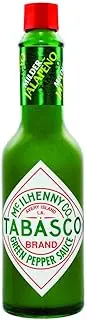 TABASCO Green Pepper Sauce, Made from Green Jalapeno Peppers, Mild and Zesty, 60 ml