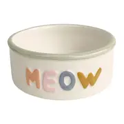 Urban 13cm Perfect Pets Meow Ceramic Cat Kitten Bowl Feeding/Drinking Dish White