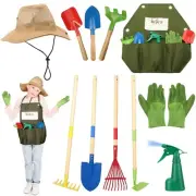 Jutom 11 Pcs Gardening Tools Set, Garden Tool for Kids Rake, Spade, Hoe, Leaf...