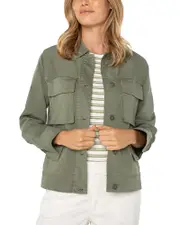 Liverpool Los Angeles Button Front Cargo Jacket