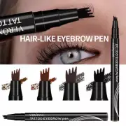 4 Color Waterproof Eyebrow Tattoo Liquid Ink 4 Fork Brow Pencil Microblading Pen