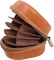 Lens Filter Pouch Case for Support Filter Size Up to ≤95MM, Camera Filter Bag, Vintage PU Leather 8 Layers Storage Organizer Water and Shock Proof Protective Pouch