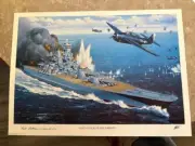 '97 WW2 Aviation Print "Last Voyage of the Yamato" - 16" x 12"