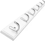Coat Rack Wall Mount Coat Hanger Wall Heavy Duty with 6 Hooks Rail 100% Natural Bamboo Hook Rack Board Clothes Jacket Hanger Coat Rack for Wall Bedroom Entryway(White)