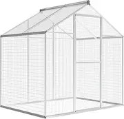 Outdoor Aviary Aluminium 178x122x194 cm Large Bird Cage Garden Enclosure