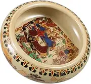 HOMOCONO Ceramic Ink Well Pen Cleaner Japanese Ink Tray Paint Dish Retro Calligraphy Water Pot for Collectors