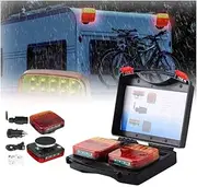 2025 New Wireless Trailer Light Kit, LED Magnetic Towing Tail Light, LED Tail Lights for Trailers,Rechargeable Towing Light Kit with Powerful Suction Base for Trucks, Boat, RV, Vehicle