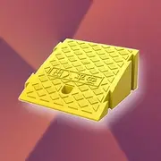 MAEEHDNKM Portable Kerb Ramp, Non-Slip Doorway Threshold Ramp, Small Driveway Curb Ramps Shed Ramps, Plastic Reducer Ramp for Wheelchair Stroller Garage(Yellow,25x27x11 cm)