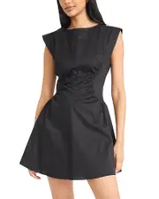 Donna Morgan Gathered Linen Mini Dress 18