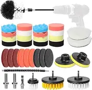 38PCS Car Polishing Pads Waxing Buffing S e Pad Kit Set for Car Polisher Buffer Waxer Sander Polishing Tool Set Multicolor One Size